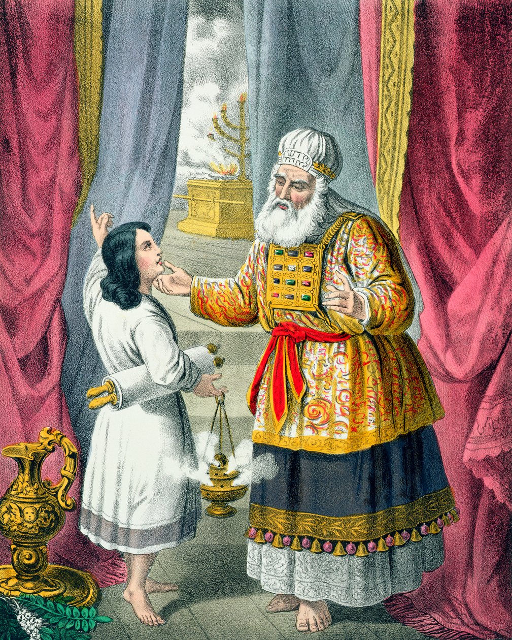 एली ने अपनी दृष्टि, 1870 के बारे में शमूएल से पूछताछ की द्वारा सिगफ्राइड डेटलेव बेंडिक्सन