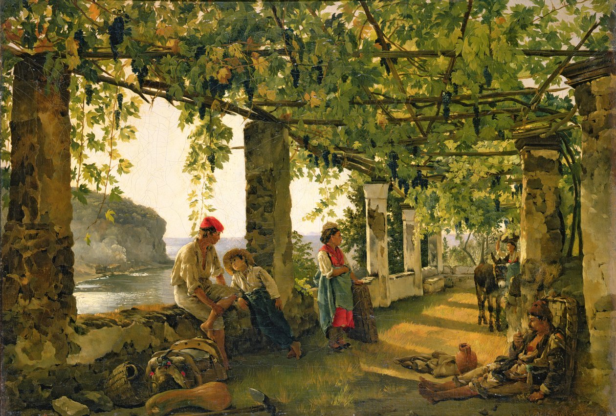 वेरैंडा विथ ट्विस्टेड वाइन, 1828 द्वारा सिल्वेस्ट्र फेडोसिविच शिरड्रीन