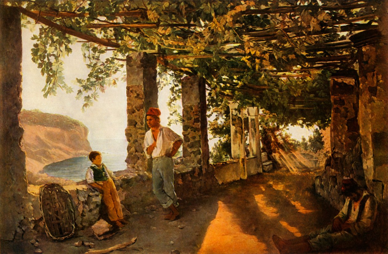 ए टेरेस बाय द सी-शोर, 1828, 1965। द्वारा सिलवेस्टर शेड्रिन