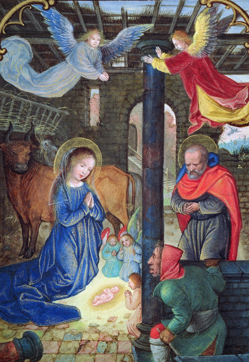 W.99 fol.18v द नेटिविटी, c.1530 द्वारा साइमन बेनिंग