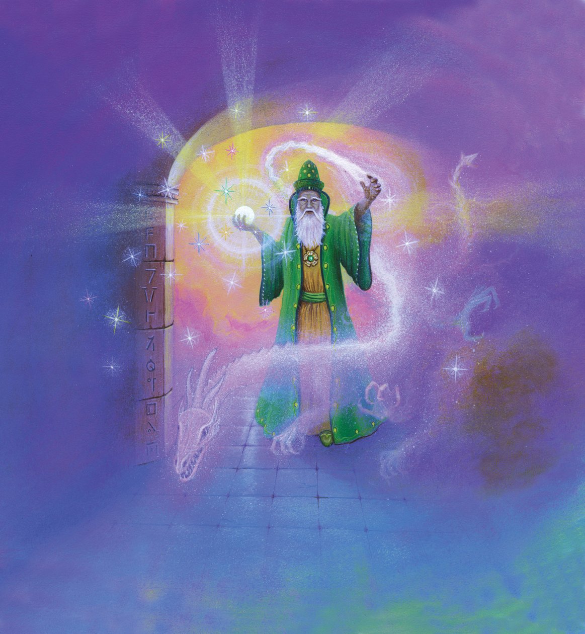 जादूगर (कैनवास पर एक्रिलिक) द्वारा साइमन कुक