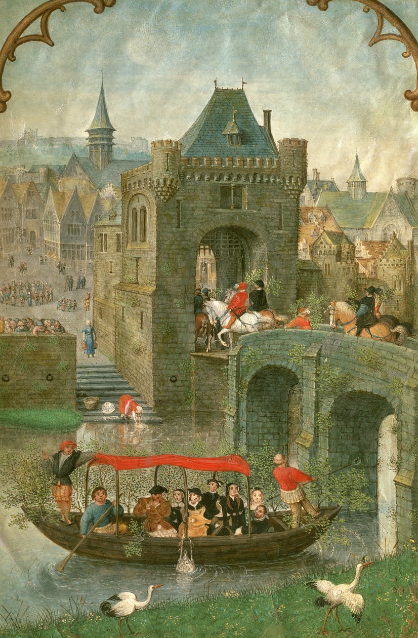 अतिरिक्त 18855: मई के महीने में, एक बुक ऑफ आवर्स से नौका विहार, c.1540 द्वारा साइमन बेनिंग