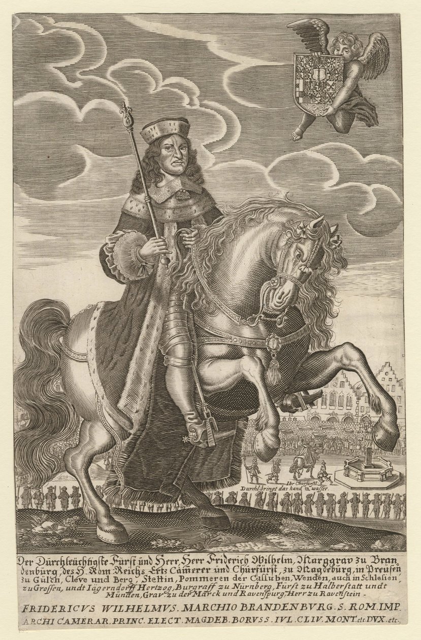 फ्रेडरिक विलियम का पोर्ट्रेट 1620-1688, ब्रैंडेनबर्ग के निर्वाचक, प्रशिया के ड्यूक, 1680 द्वारा साइमन ग्रिम