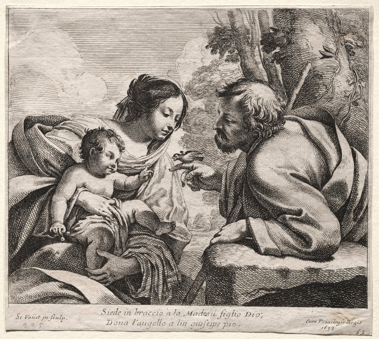 पवित्र परिवार, 1633। द्वारा साइमन वौएट