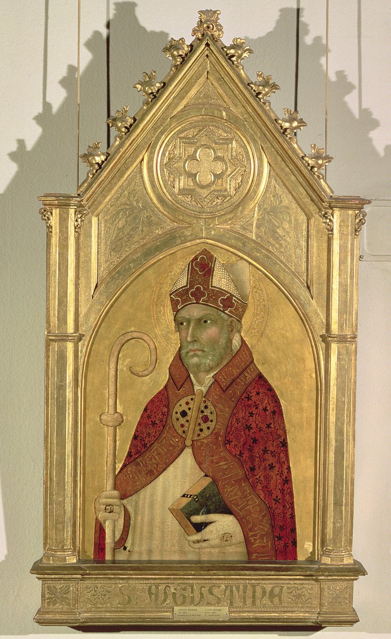 सेंट ऑगस्टीन, 1320s (पैनल पर अंडा तापमान और सोना) द्वारा सिमोन मार्टिनी