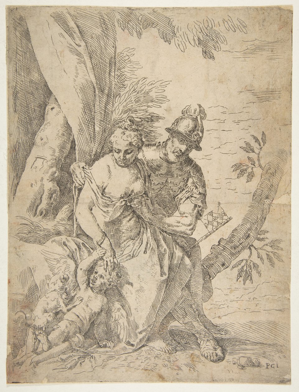 मंगल, शुक्र और कामदेव, ca.1637-1639। द्वारा सिमोन कैंटरिनि