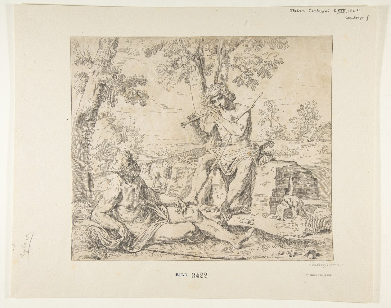 बुध और अर्गस, ca.1630-1648। द्वारा सिमोन कैंटरिनि