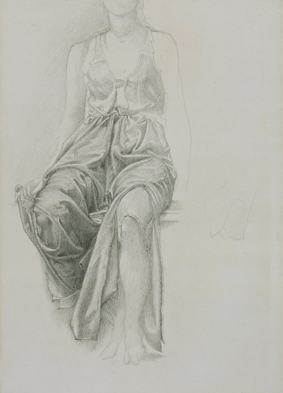 किंग कोफेटुआ और भिखारी नौकरानी के लिए चिलमन अध्ययन, c1883। द्वारा सर एडवर्ड कोली बर्न जोन्स