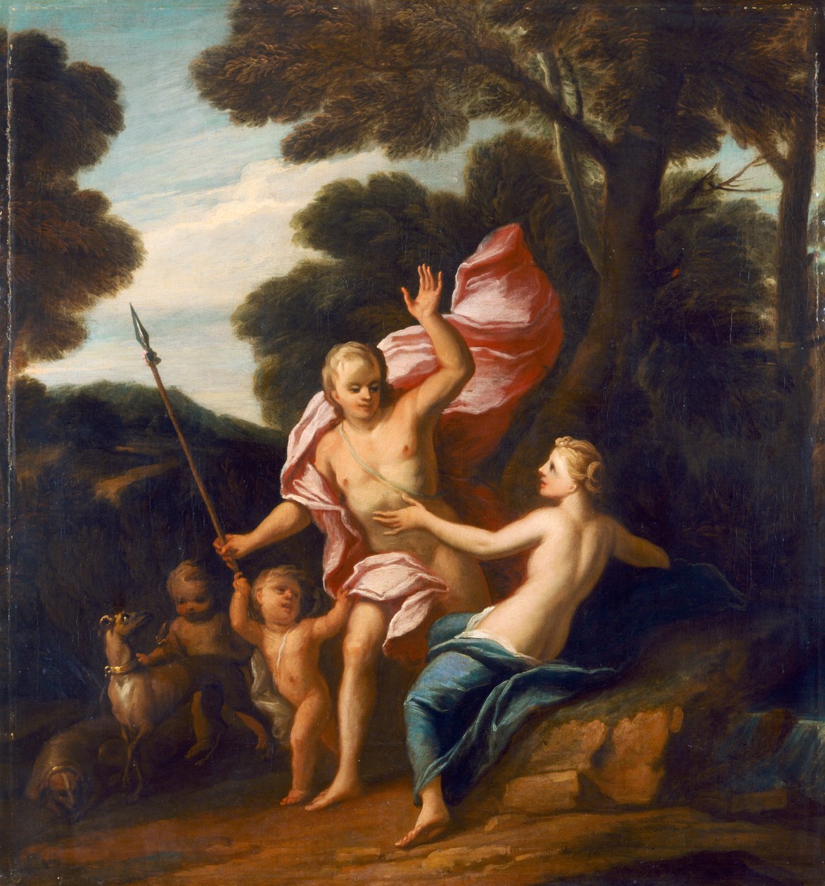 वीनस और एडोनिस, c1705 द्वारा सर जेम्स थॉर्नहिल