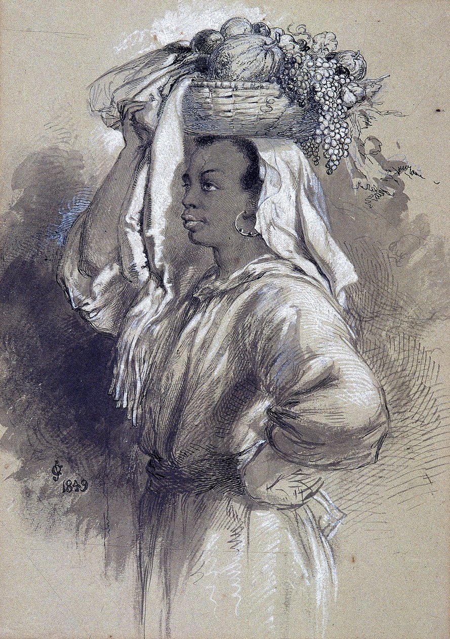 फलों वाली लड़की, 1849 द्वारा सर जॉन गिल्बर्ट