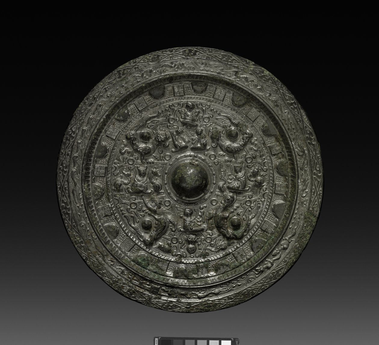 Xiwangmu के साथ मिरर, c.317-400 (कांस्य) द्वारा छह राजवंशों चीनी स्कूल