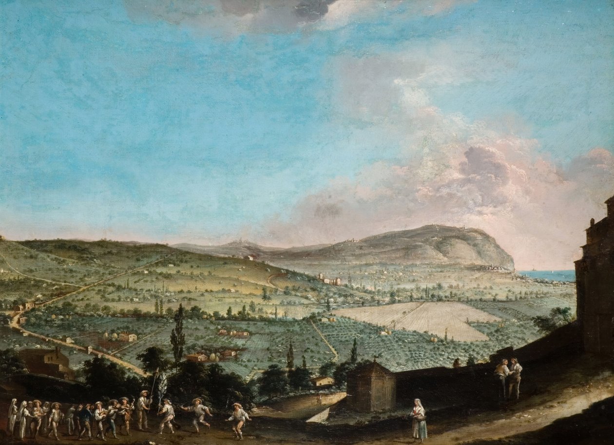 इतालवी लैंडस्केप, 1750-1800। द्वारा सोलोमन डेलाने