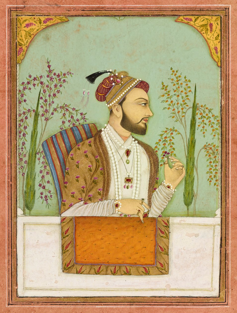 एक रईस, दिनांक 1687। द्वारा रुकनुद्दीन का बेटा