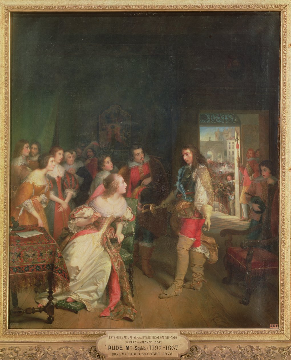 लुई II (1621-86) डे बॉर्बन और ऐनी-मैरी-लुईस डी&39;ओर्लियन्स (1627-93) के बीच की मुलाकात 1652 में मोंटपेंसियर की डचेस द्वारा सोफी अशिष्ट