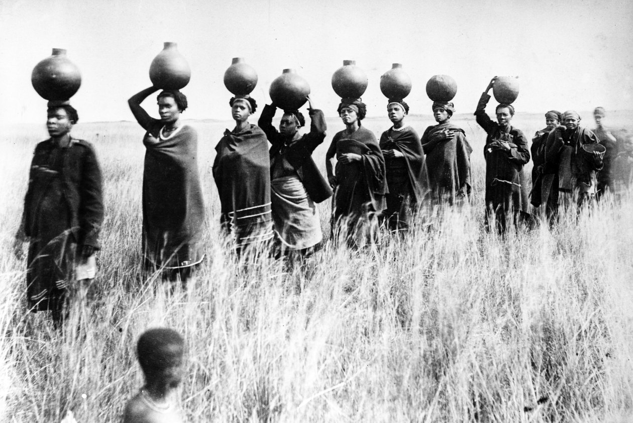ज्युआला में टाउन में लाना, c.1895 द्वारा दक्षिण अफ्रीकी फोटोग्राफर