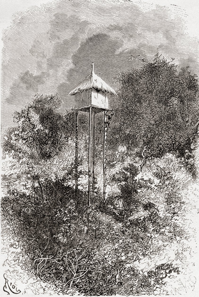 Int अफ्रीका पिंटोरेसका ’से एक उस्सागर ग्रैनरी बार्न, उसाग्रा, तंजानिया, 1888 प्रकाशित द्वारा स्पेनिश स्कूल