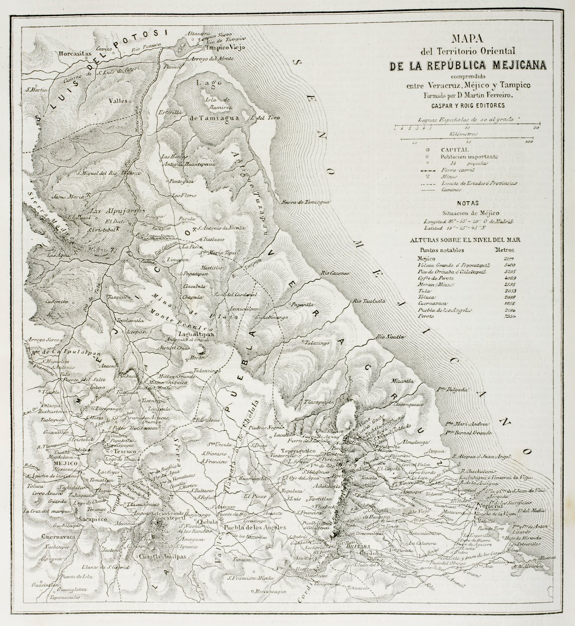 1862 में प्रकाशित &39;द यूनिवर्सल म्यूजियम&39; से 1862 में मैक्सिको गणराज्य के ईटर्न प्रदेशों का मानचित्र द्वारा स्पेनिश स्कूल
