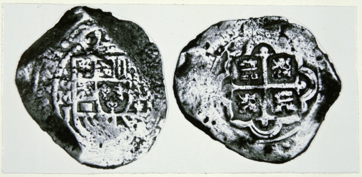 ए 'पीस ऑफ आठ', दिनांक १७१४ (रजत) (बी/डब्ल्यू फोटो) द्वारा स्पेनिश स्कूल