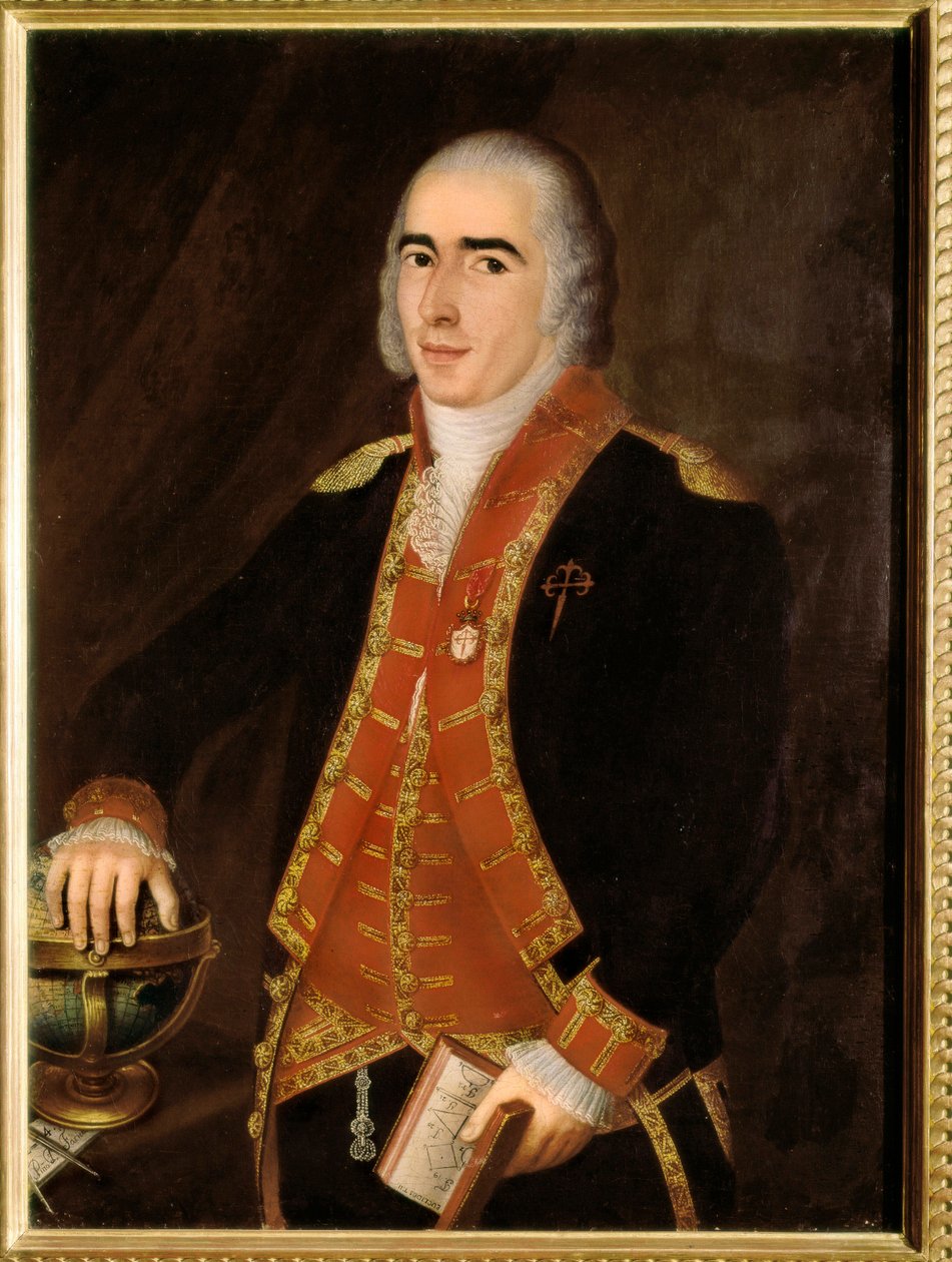 फ्रांसिस्को ALSEDO BUSTAMANTE (1758-1805), नाविक और स्पेनिश सेना का पोर्ट्रेट। स्पेनिश स्कूल की अनाम पेंटिंग। मैड्रिड, नौसेना संग्रहालय। द्वारा स्पेनिश स्कूल