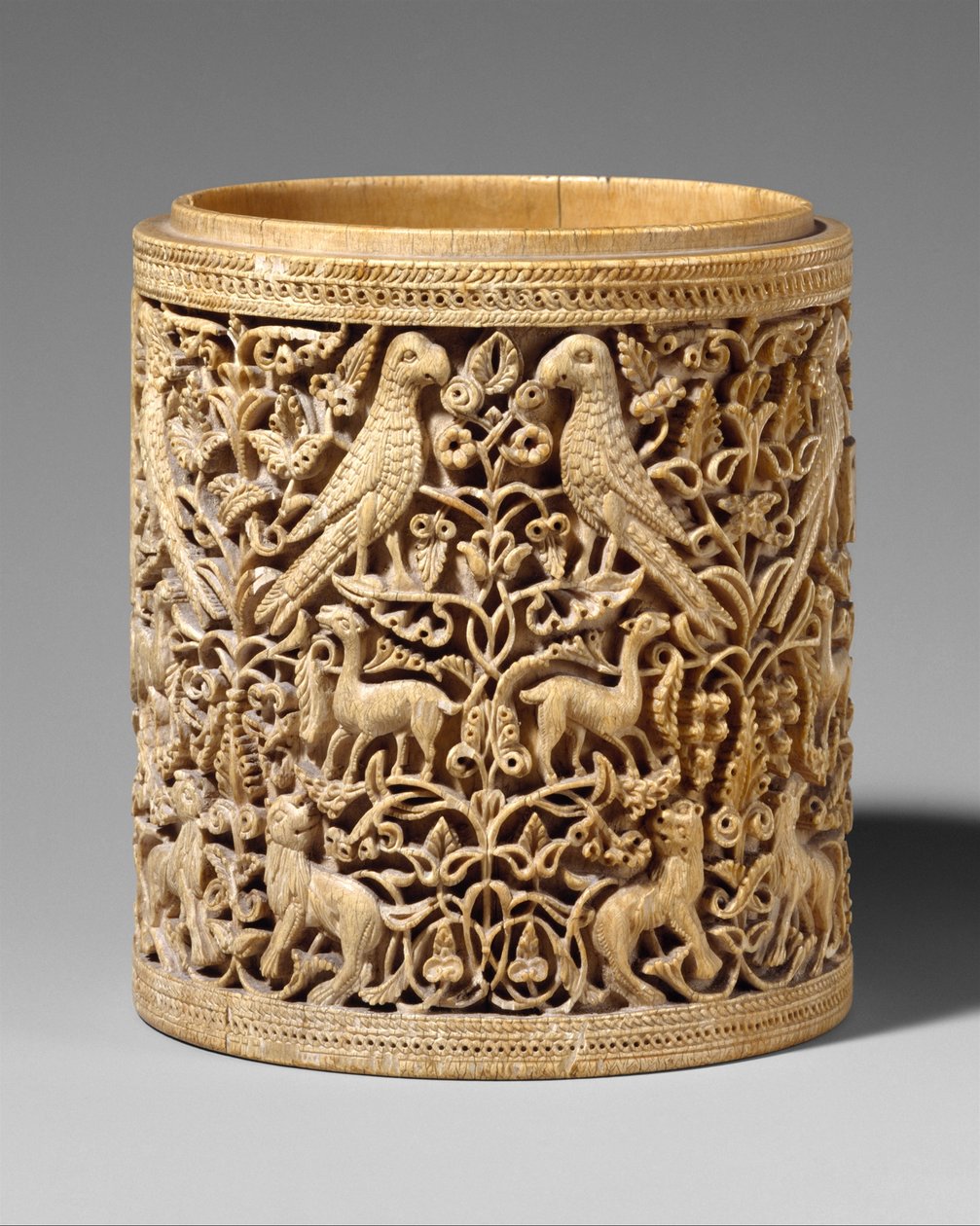 Pyxis, c.950–75 (हाथी दांत) द्वारा स्पेनिश स्कूल