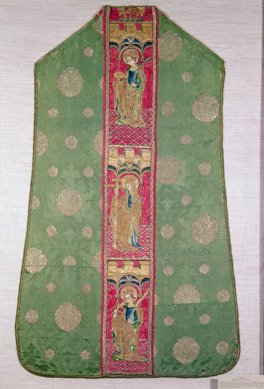 स्पैनिश चाउब्लेल, c.1425-50 (कढ़ाई रेशम) द्वारा स्पेनिश स्कूल