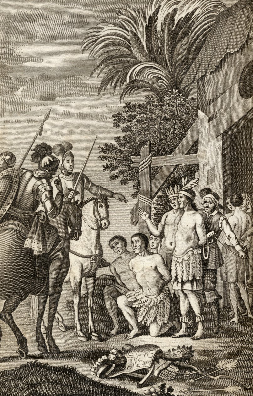 &39;ला अरुचाना&39; से अलोंसो डी एर्सीला द्वारा चिली की स्पेनिश विजय, बार्सिलोना, 1827 (उत्कीर्ण) द्वारा स्पेनिश स्कूल