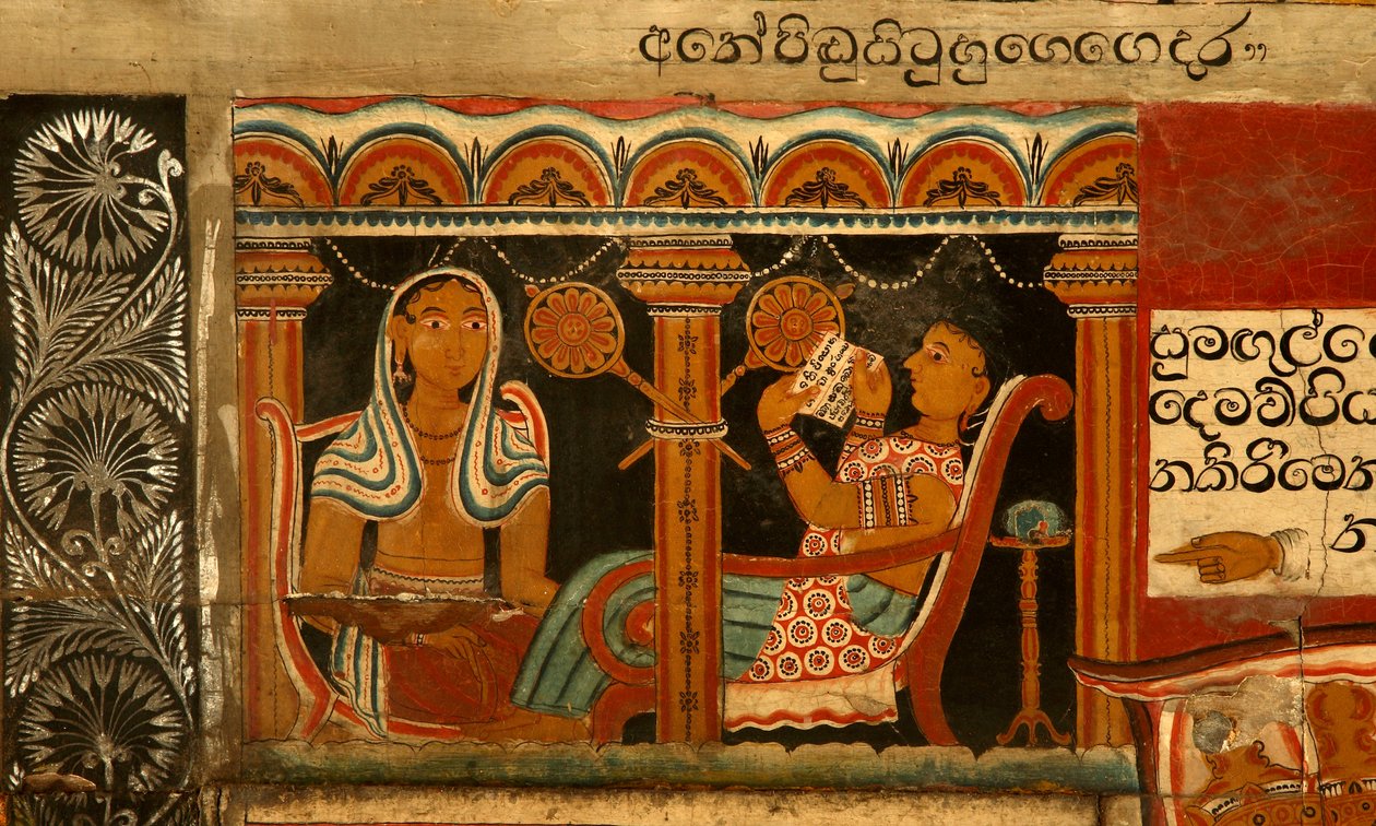 सुभद्रमा मंदिर, देहिवाला (भित्ति) की छवि सभा में दीवार पेंटिंग द्वारा श्रीलंका का स्कूल