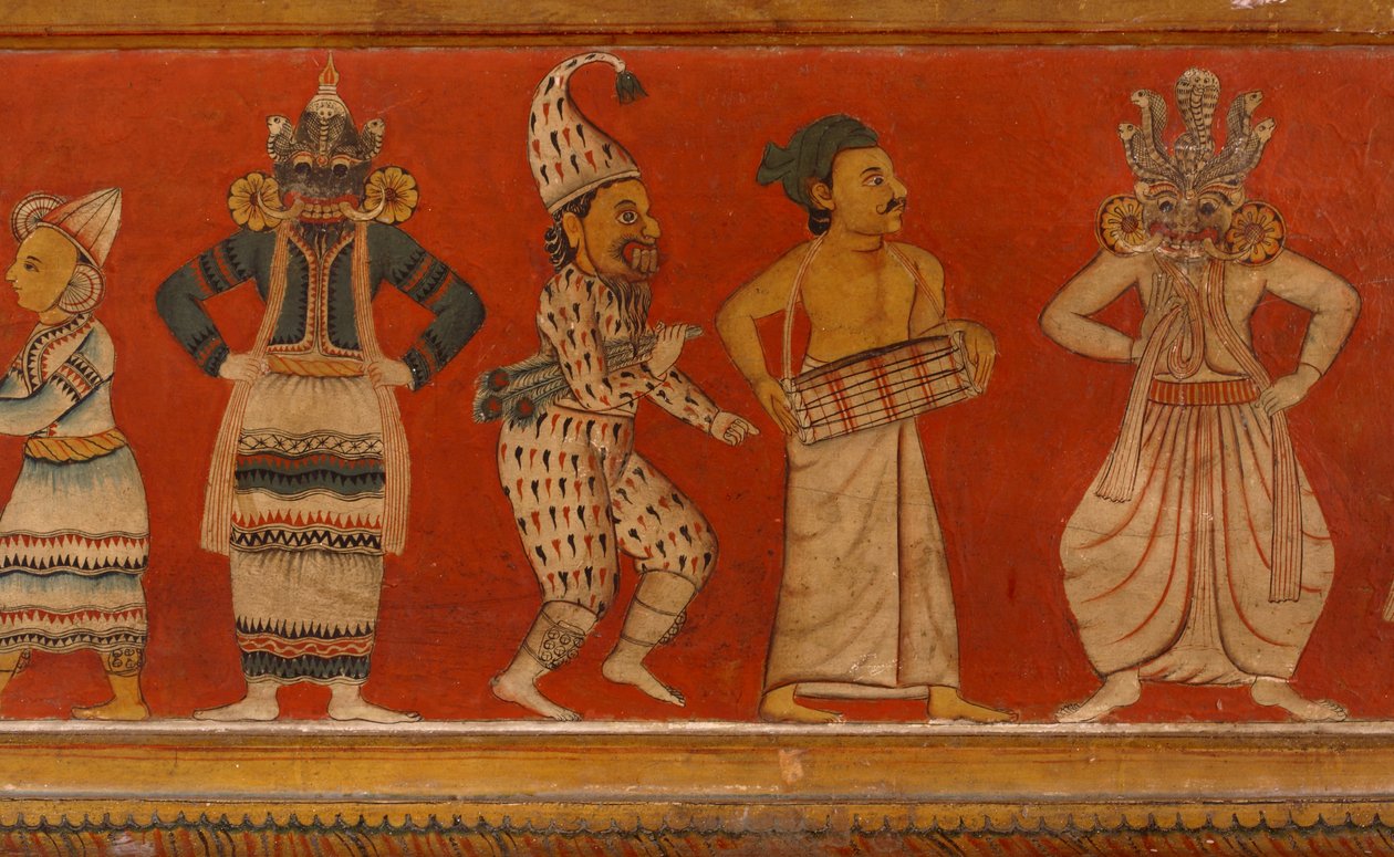 सुभद्रमा मंदिर, देहिवाला (भित्ति) की छवि सभा में दीवार पेंटिंग द्वारा श्रीलंका का स्कूल