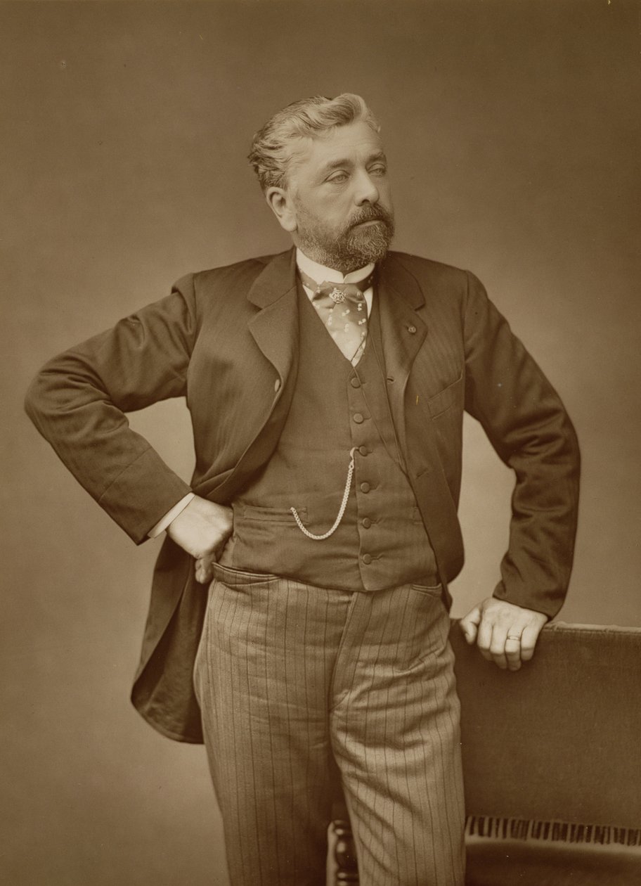अलेक्जेंड्रे गुस्ताव एफिल (1832-1923), फ्रांसीसी इंजीनियर, पोर्ट्रेट फोटो (सीपिया फोटो) द्वारा स्टैनिस्लास वालरी