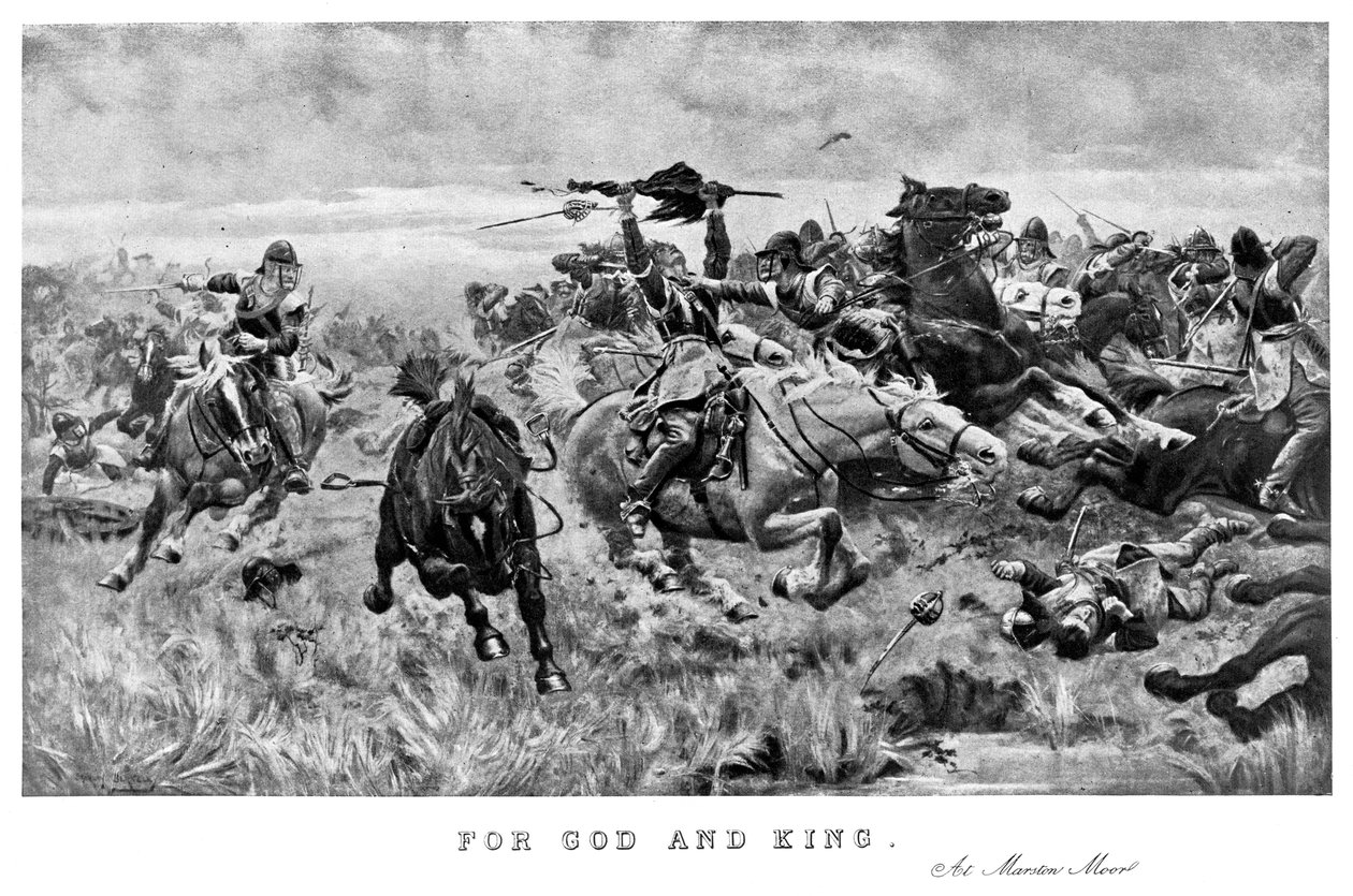 ईश्वर और राजा के लिए, मैरस्टन मूर, 1644, 1893 में। द्वारा स्टेनली बर्कले