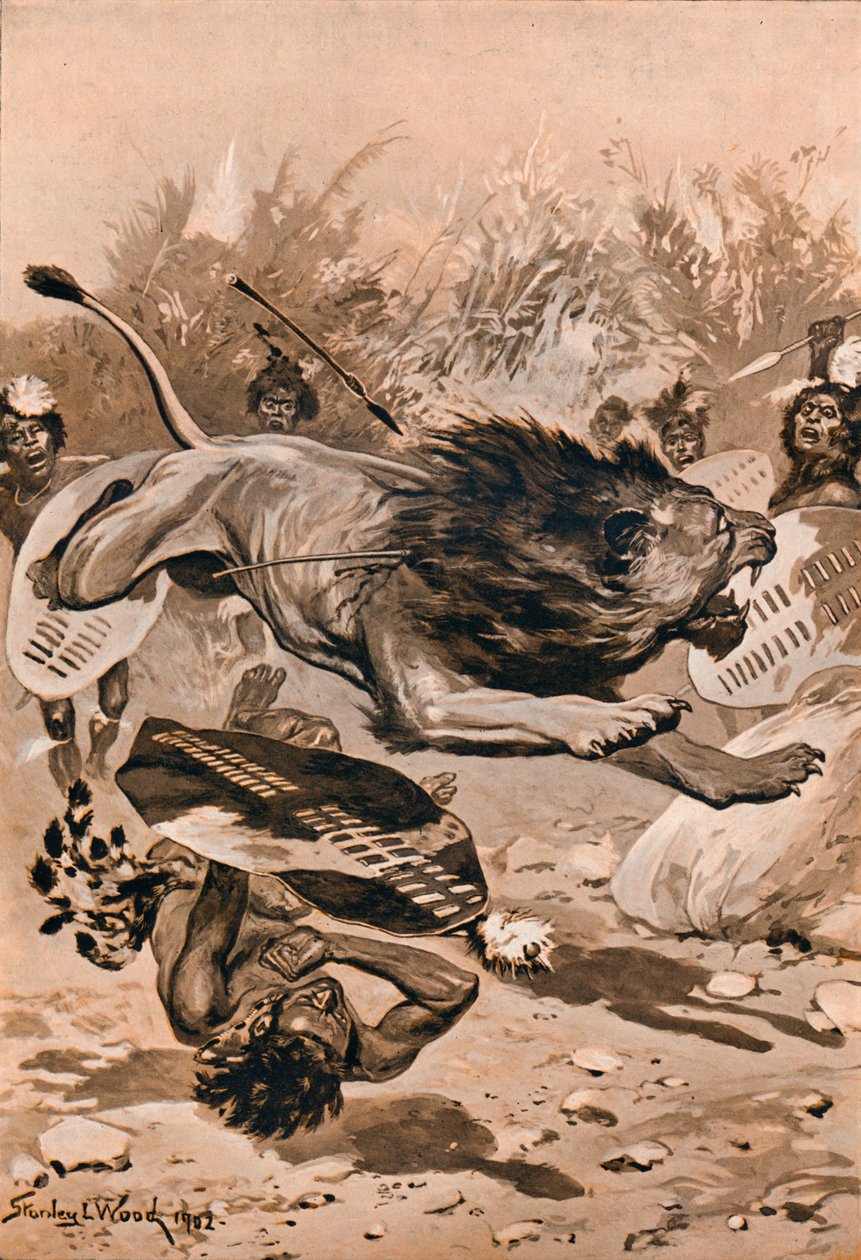 ऐज़ द लायन चार्ज्ड, 1902, 1903 द्वारा स्टेनली लेवेलिन वुड