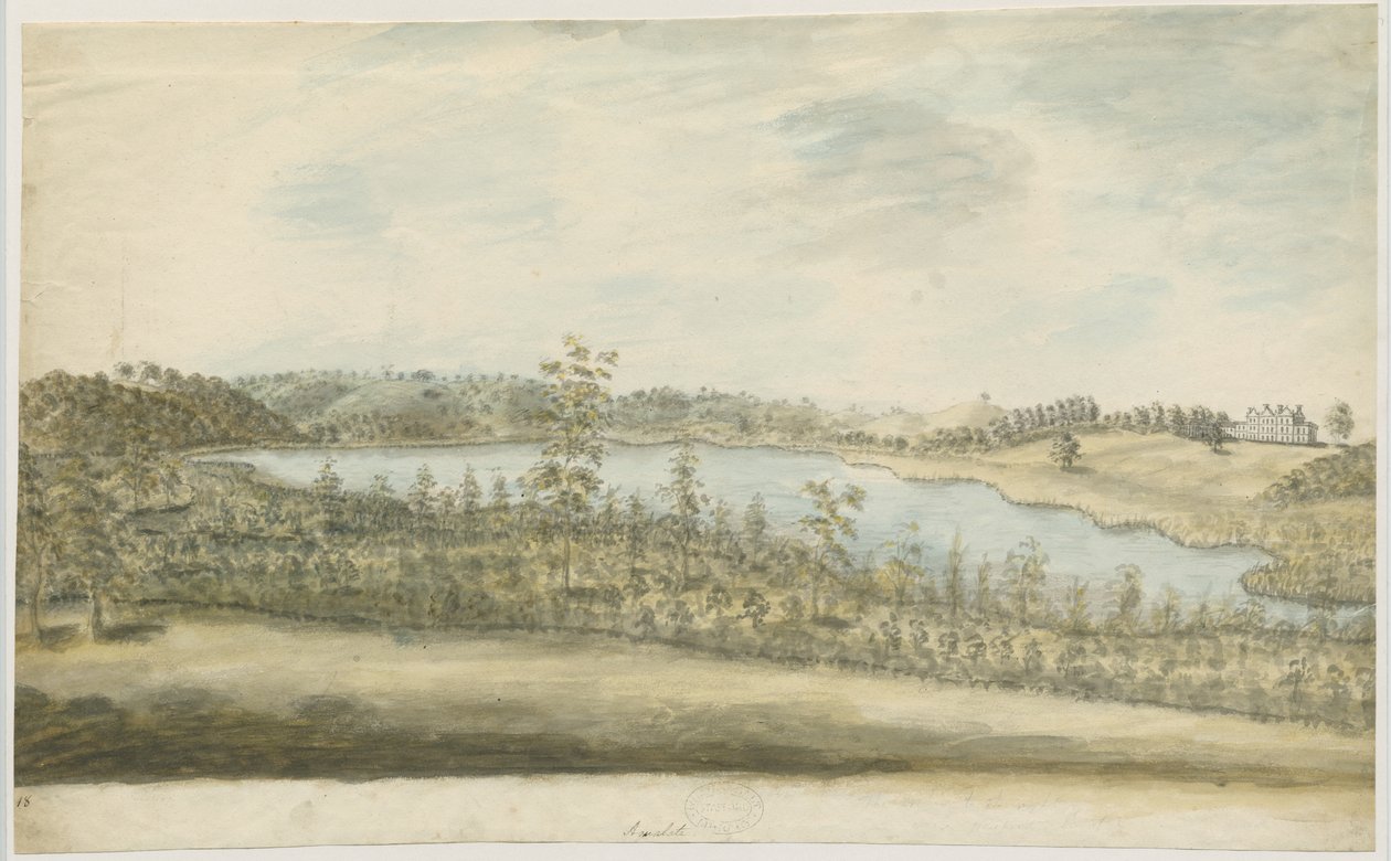 फोर्टन - एक्वालेट हॉल: वाटर कलर पेंटिंग, एनडी [1762-1802] द्वारा स्टीबिंग शॉ