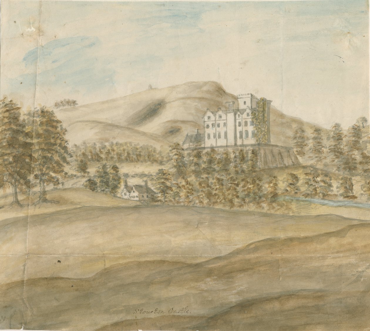 स्टॉरटन कैसल: वाटर कलर पेंटिंग, एनडी [1762-1798] द्वारा स्टीबिंग शॉ