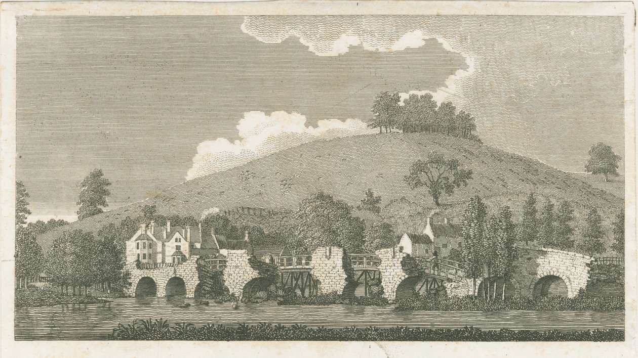 वोल्स्ले ब्रिज: उत्कीर्णन, 1802 द्वारा स्टीबिंग शॉ