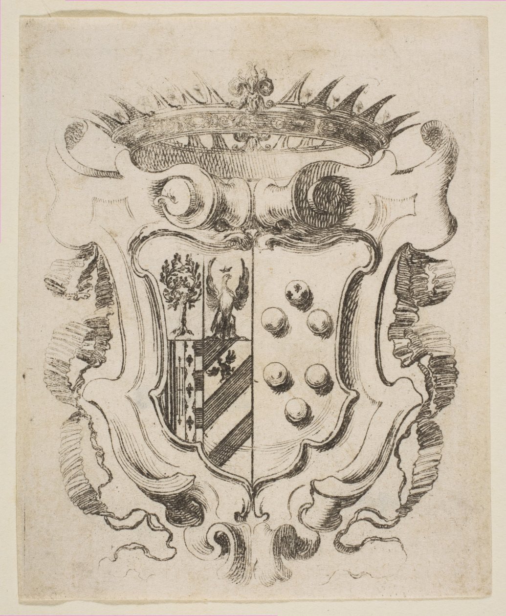 डेला रोवरे, 1637 के साथ मेडिसी के हथियार। द्वारा स्टेफानो डेला बेला