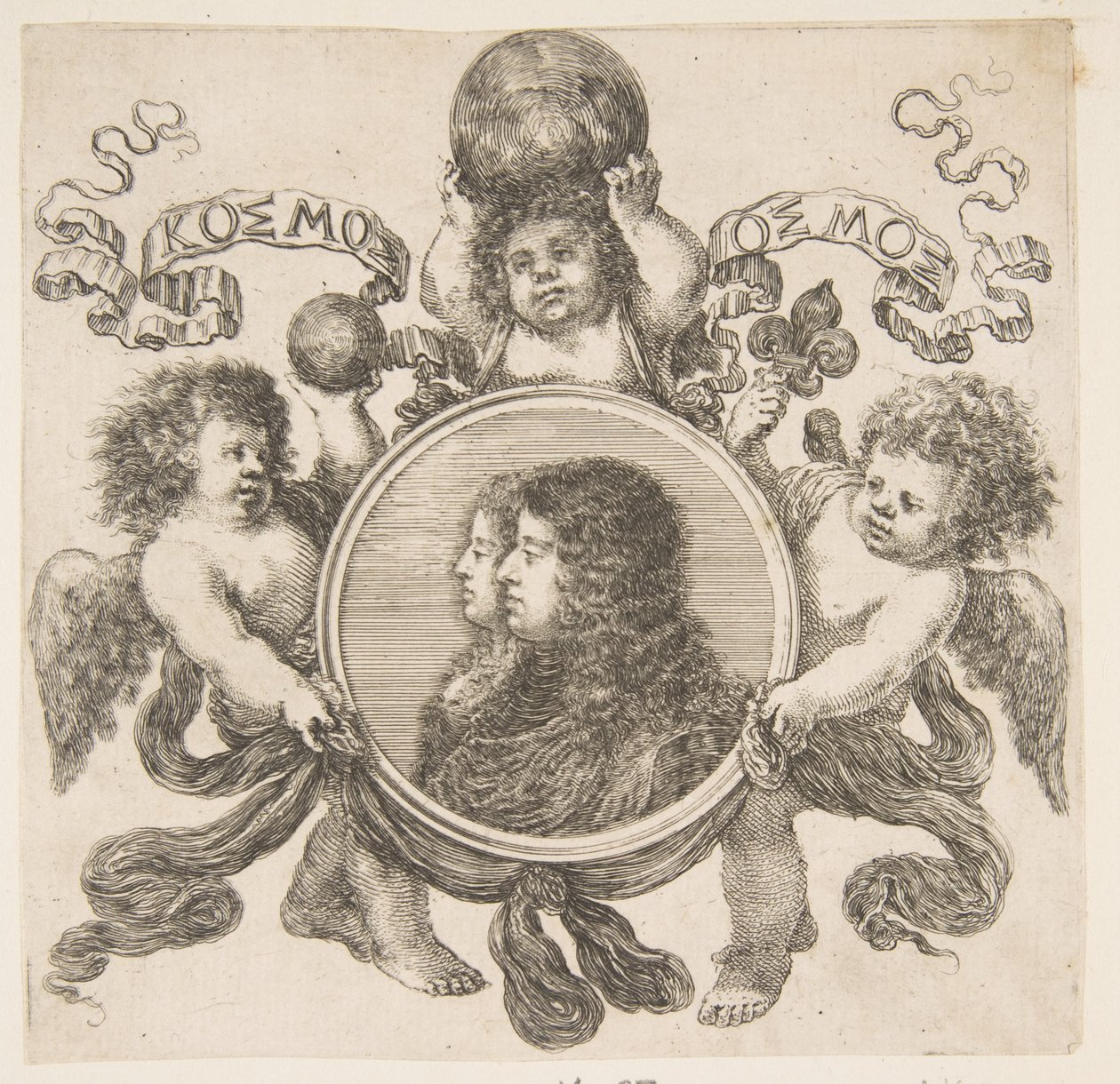 कोसिमो डी मेडिसी, टस्कनी के राजकुमार और उनकी पत्नी, मार्गेराइट लुईस dOrleans, 1661। द्वारा स्टेफानो डेला बेला
