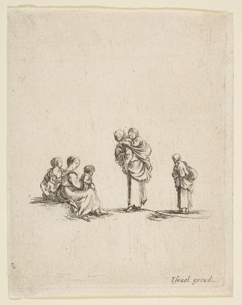 चार भिखारी महिला, ca. 1641। द्वारा स्टेफानो डेला बेला