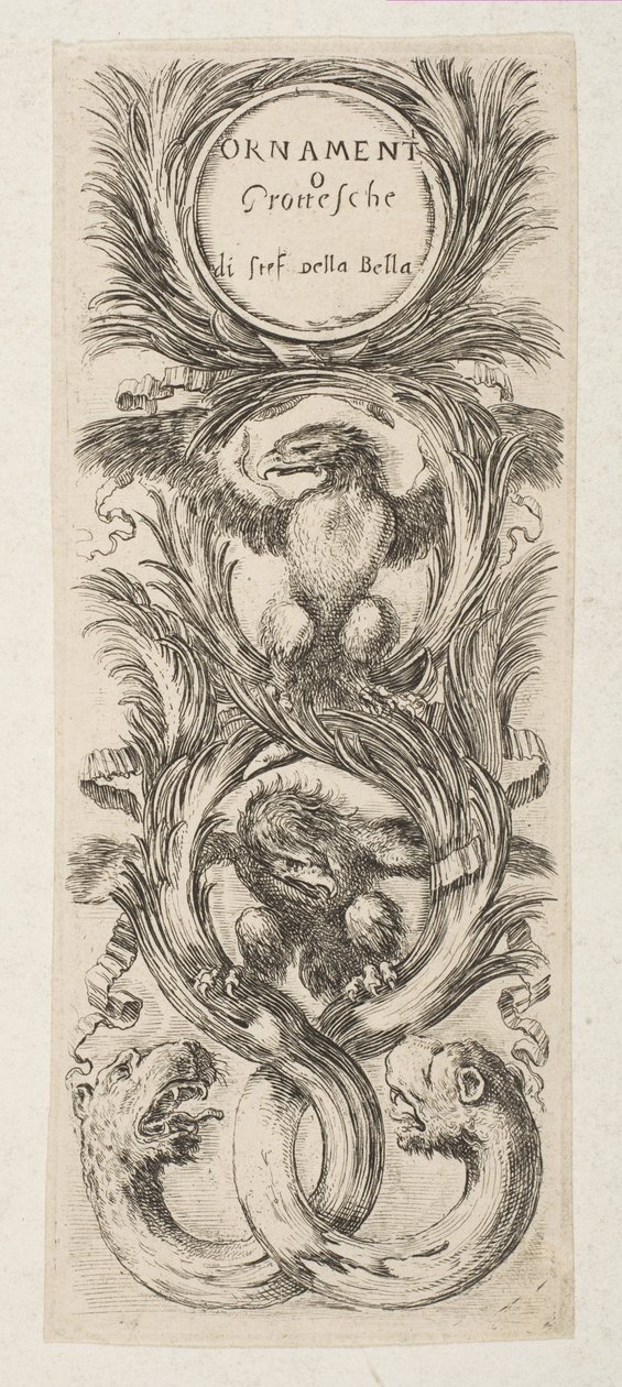 सामने का हिस्सा: गहने या Grotesques, ca. 1653। द्वारा स्टेफानो डेला बेला