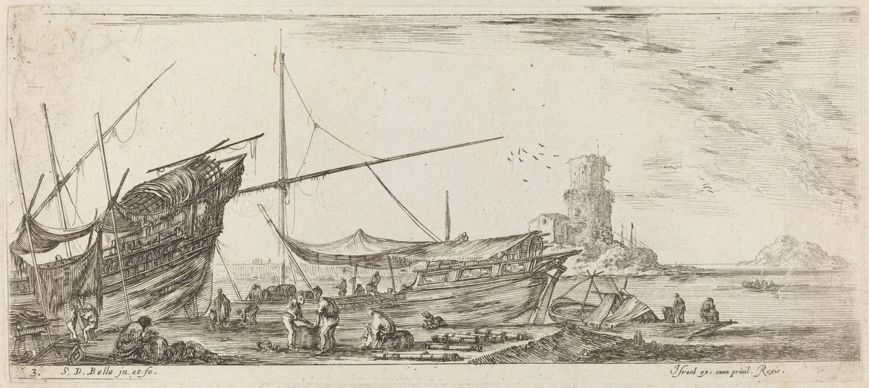 हार्बर व्यू, 1644. द्वारा स्टेफानो डेला बेला