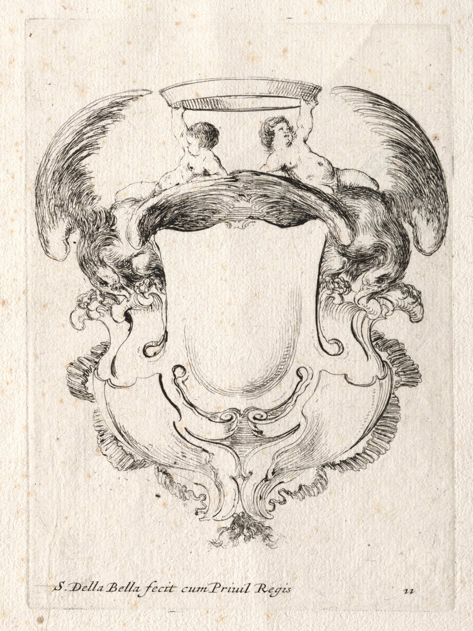 एक कार्टूचे के लिए नया मॉडल, 1647। द्वारा स्टेफानो डेला बेला