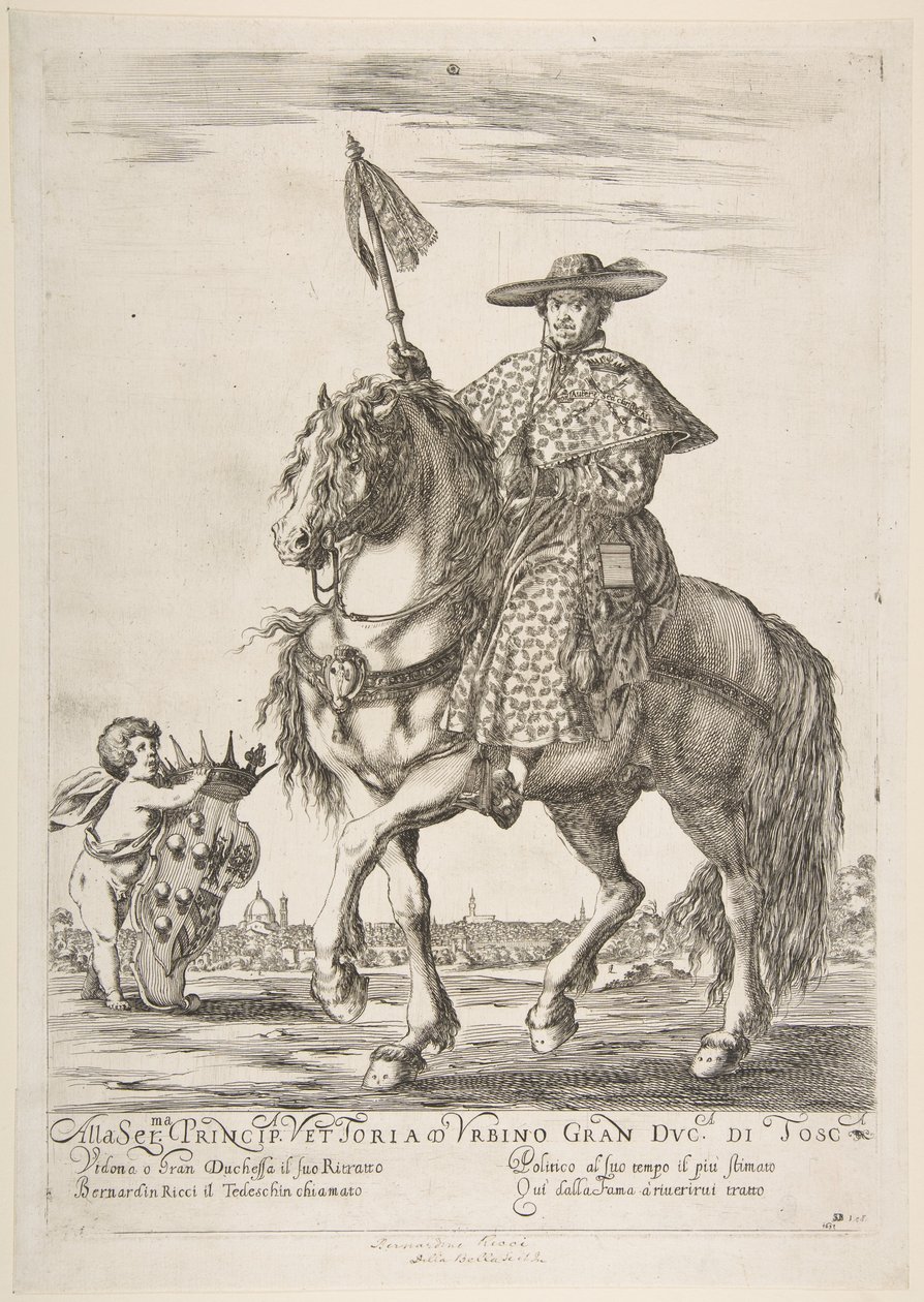बर्नार्डिनो रिक्की का पोर्ट्रेट, 1637। द्वारा स्टेफानो डेला बेला