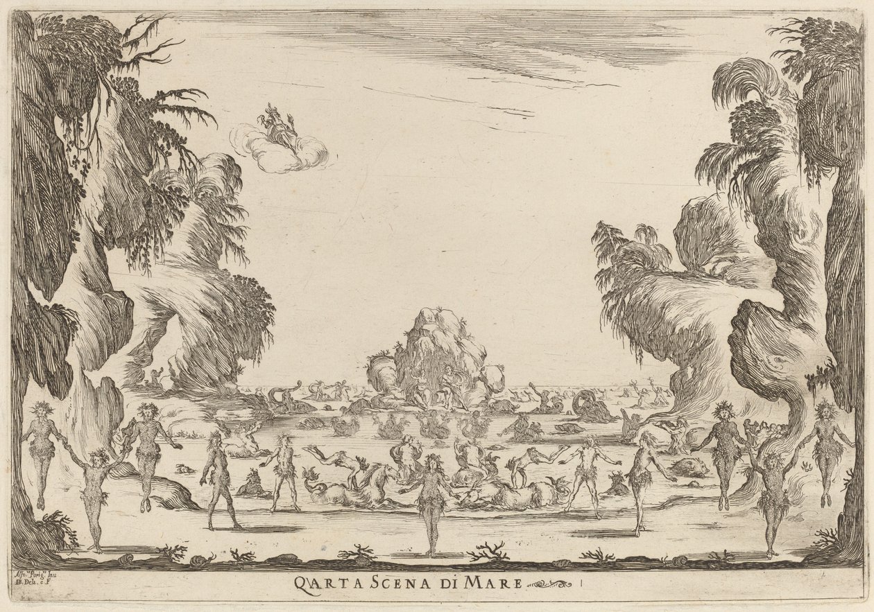 चौथा समुद्री दृश्य, 1637। द्वारा स्टेफानो डेला बेला