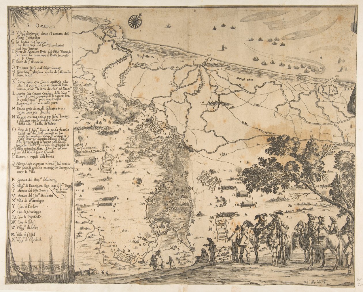 सेंट-ओमर की घेराबंदी, 1638। द्वारा स्टेफानो डेला बेला