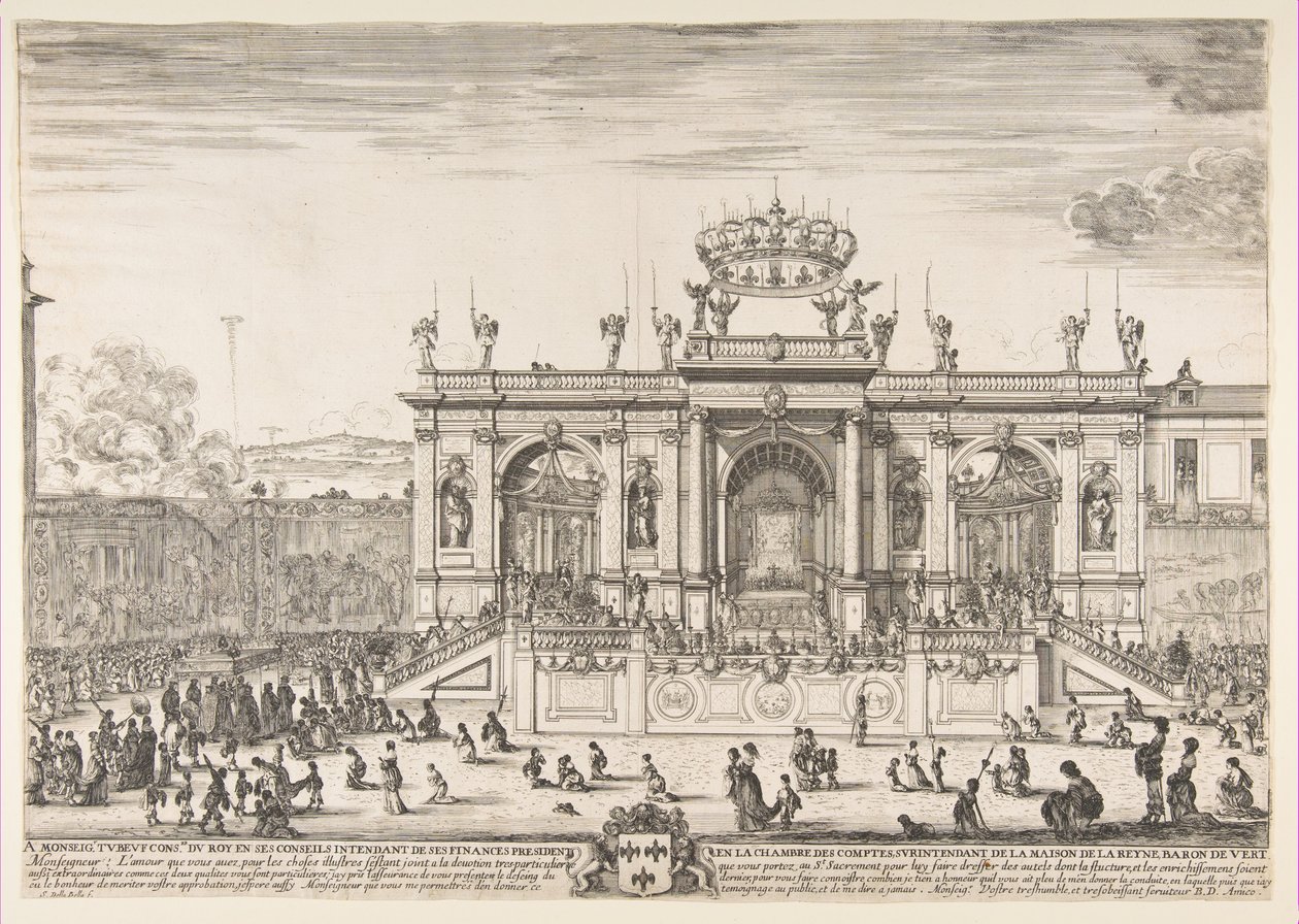 जुलूस ऑफ़ द होली सैक्रुमेंट, ca. 1648। द्वारा स्टेफानो डेला बेला