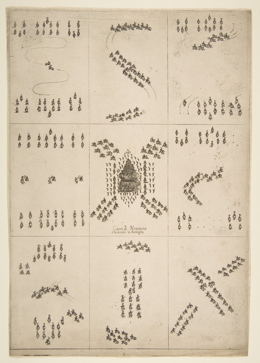 हॉर्स बैले के विभिन्न आंकड़े, 1652। द्वारा स्टेफानो डेला बेला