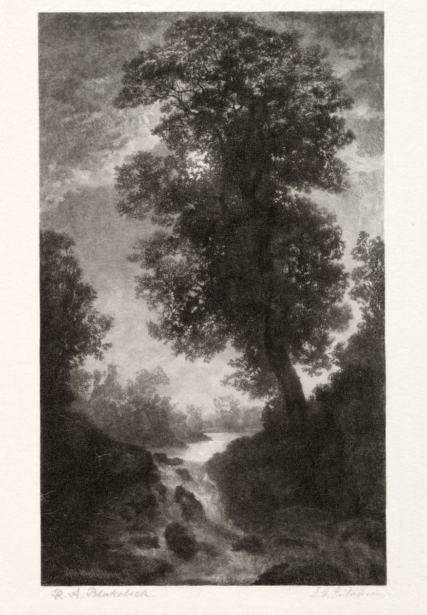 चांदनी द्वारा एक झरना, 1887। द्वारा स्टीफन ग्रीले पुटनम