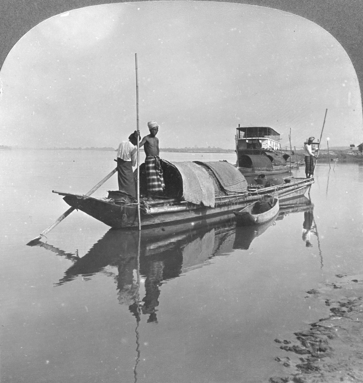 बर्मा की नाव, इरावाडी नदी, बर्मा, 1908 पर द्वारा स्टीरियो यात्रा सह