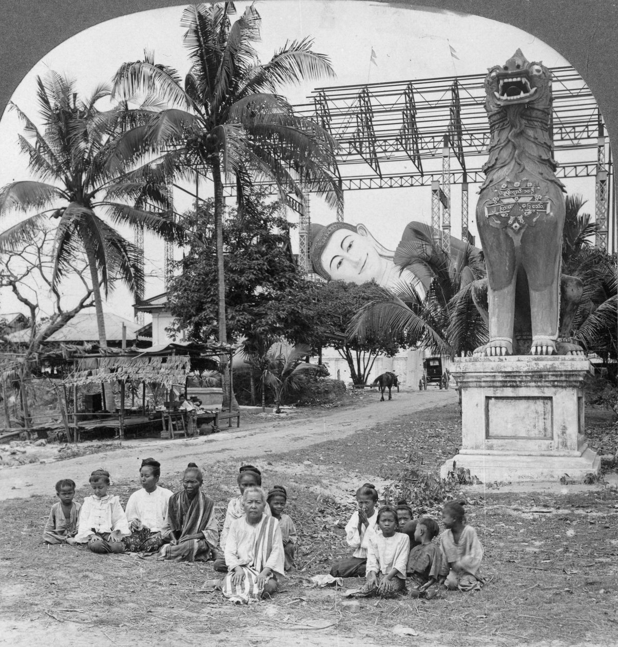 बुद्ध, पेगू, बर्मा, 1908 के विशाल आवर्ती चित्र द्वारा स्टीरियो यात्रा सह
