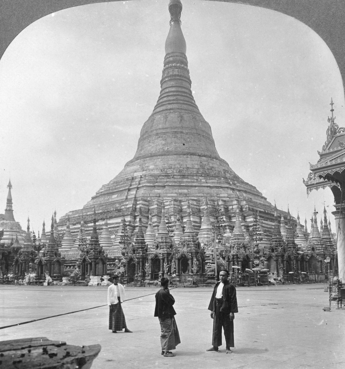 श्वेदागोन पगोडा, रंगून, बर्मा, 1908 द्वारा स्टीरियो यात्रा सह
