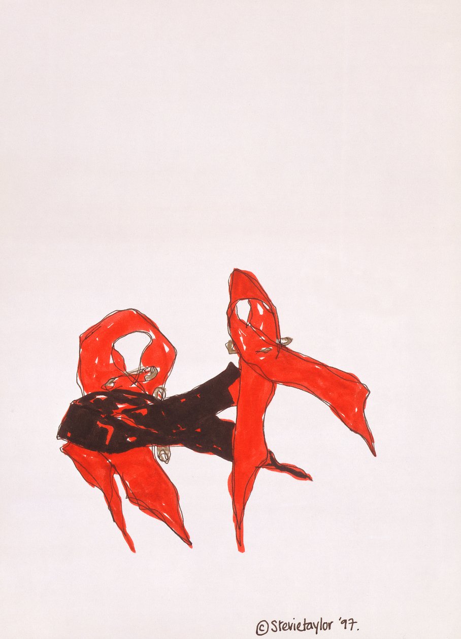 हमारा एक दोस्त, 1997 (कलम और स्याही) द्वारा स्टीवी टेलर